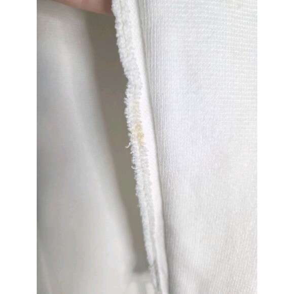 INC International Concepts Lg Women Cotton White Poly Lined Jacket Gold Zippers - Picture 7 of 11